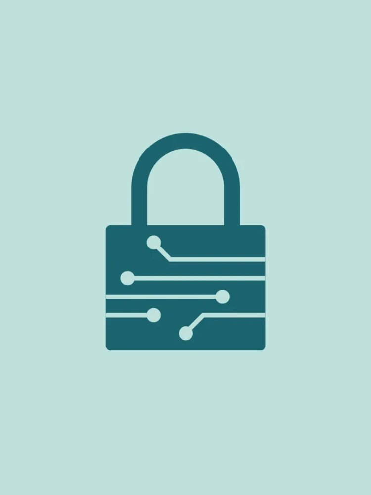 Icône de cadenas sur un serveur, symbolisant la sécurité des données d'entreprise au Sénégal.