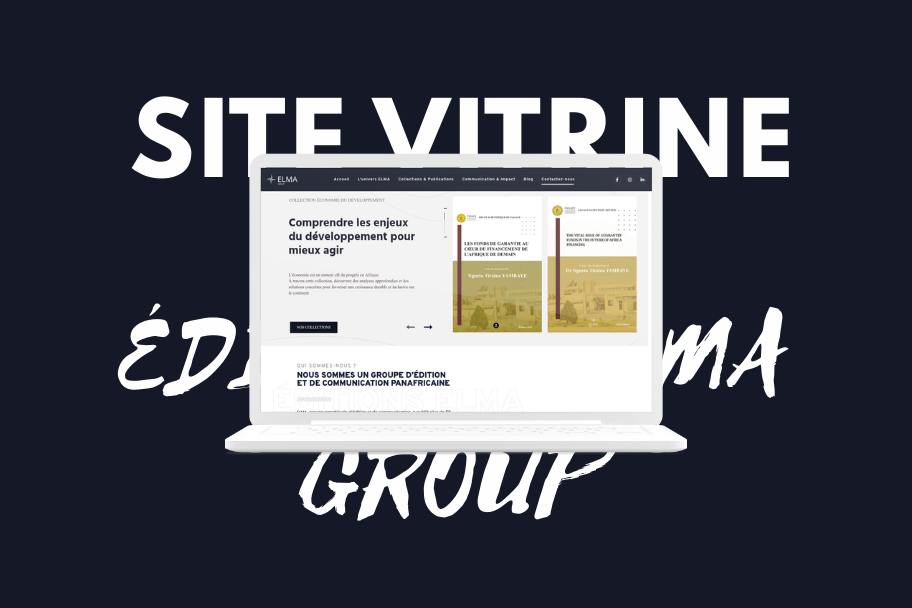 Site vitrine maison d’édition panafricaine ELMA réalisé par POLYGON