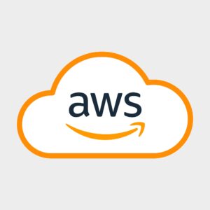 Logo AWS (Amazon Web Services). Les services de Cloud Computing et d'hébergement sécurisé par Polygon pour les entreprises à Dakar.