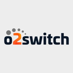 Logo O2switch. Solution d'hébergement web performant et sécurisé proposée par Polygon pour la création de sites internet au Sénégal.